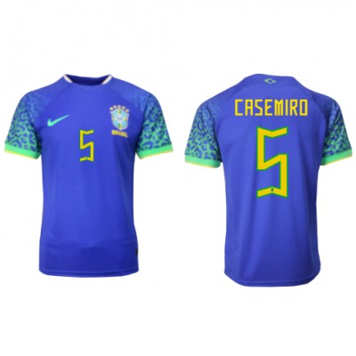 Brasilien Casemiro #5 Auswärtstrikot WM 2022 Kurzarm